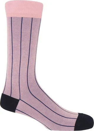 Peper Harow Pin Stripe Mens Socks - Pink