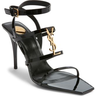 Saint Laurent Cassandra Sandal in Noir at Nordstrom, Size 10.5Us