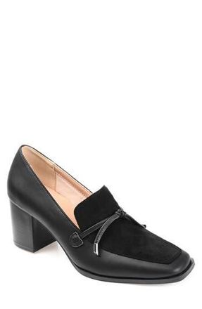Journee Collection Crawford Vegan Leather Pump in Black at Nordstrom Rack, Size 11
