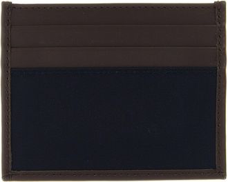 Prada Nylon and Leather Card Case - Brown