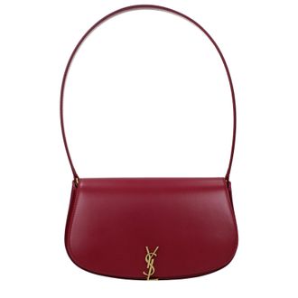 Saint Laurent Voltaire Damess Schoudertas Rood/Kersenleer