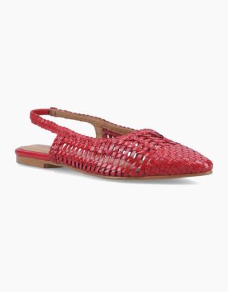Hush Puppies Womens Dalia Womens Slingback Ballerina Shoes - Red - Size: 3