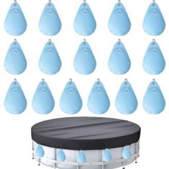 OEM Juego De 16 Bolsas De Agua Para Cubiertas De Piscina Con Ganchos, Bolsas De Agua Resistentes Para Cubiertas De Piscina, Pvc, A Prueba De Fugas, Bolsa 