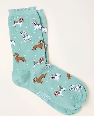 Fat Face FatFace Green Haze Dog Socks