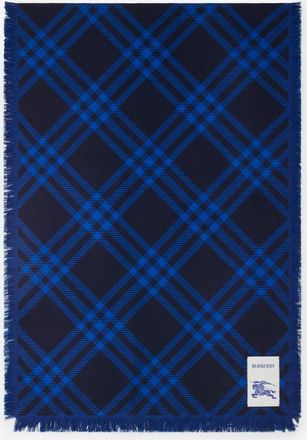Burberry Wide Check Wool Silk Scarf