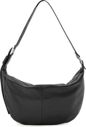 AllSaints Luna Leather Shoulder Bag in Black/silver at Nordstrom
