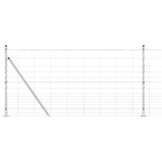 Berkfield Home Field Fence 1.2x25 m Galvanised Steel in Silver
