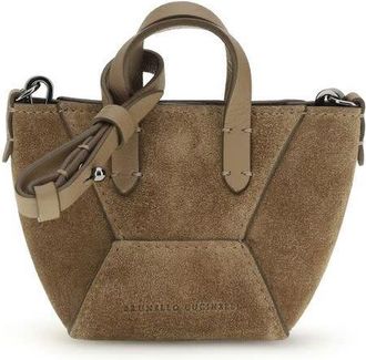 Brunello Cucinelli Calf Leather Shoulder Bag Brown