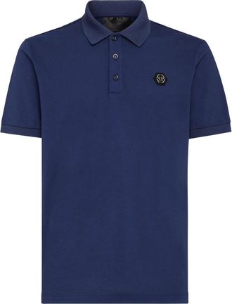 Philipp Plein Slim Fit Polo Shirt SS - Heren - Polos - Blauw - 4XL - Katoen - Tops