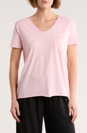 Caslon Rolled Burnout T-Shirt in Pink Sunrise at Nordstrom Rack, Size X-Large