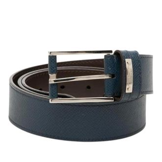 Louis Vuitton Pre-owned Taiga Leather Belt - female - Louis Vuitton Vintage - Vintage Belts - Blue - ONE SIZE - Pre-owned
