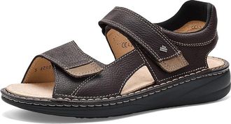 Finn Comfort Skiathos Darkbrown/Truffle Grass/Nubuk Mens Sandals Darkbrown/Truffle : EU 46 (US Mens 12-12.5) D - Medium, Leather