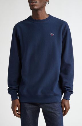 Noah Classic Cotton Crewneck Sweatshirt in Navy at Nordstrom, Size X-Large