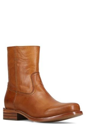 Frye Campus Suede Plain Toe Zip Boot in Saddle at Nordstrom, Size 10.5