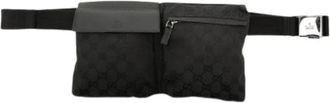 Gucci Pre-owned Canvas Belt Bag - Dames - Vintage Heuptassen - Zwart - ONE Size - Vintage