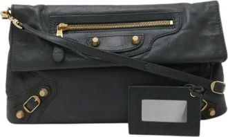 Balenciaga Pre-owned Cross Body Bags, female, Gray, Size: ONE SIZE Pre-owned Giant Clutch Bag