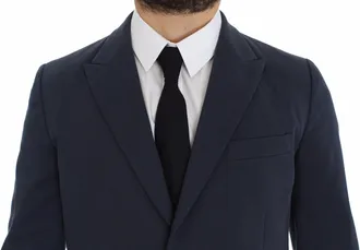 Dolce & Gabbana Blue Cotton Stretch Casual Mens Blazer