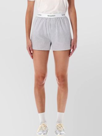 Sporty & Rich striped design shorts elastic waistband
