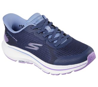Skechers Womens Go Run Consistent 2.0 Captiva Sneaker, Navy Textile/Lavender Trim, 6 UK
