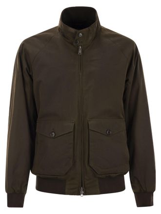 Baracuta was gewaxt met gewaxte katoenen jas