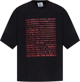 VETEMENTS T-shirt con stampa - Nero