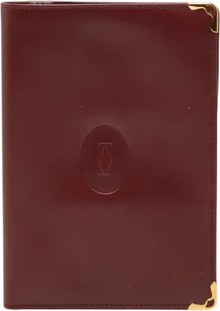 Cartier Bordeaux Wine Red Leather Wallet (Bi-Fold) (Pre-Owned)