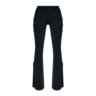 Versace Jeans Couture Dames, Broeken, Zwart, Maat: L Zijde