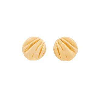 Chlo&eacute; Accessoires, Dames, Geel, ONE Size, Schijf Oorbellen