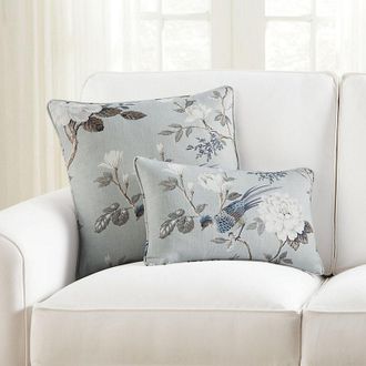 Ballard Designs Etta Floral Pillow - Mineral 20 x 20 - Ballard Designs