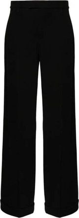 Brunello Cucinelli Black Wide Leg Trousers, Brand Size 40 (US Size 6)