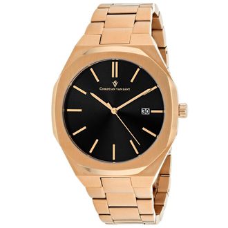 Christian Van Sant Mens Black dial Watch