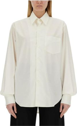 Maison Margiela Oversized Poplin Shirt - Dames - Overhemden - Wit - 2XS - Overhemden