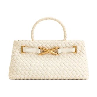JW PEI Handbags, female, White, Size: ONE SIZE Elora Woven Tote