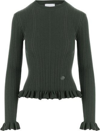 Patou Round-neck Truien - Dames - Ronde hals truien - Groen - M - Truien & Vesten