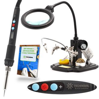 OEM Juego De Herramientas 8 En 1 De Tercera Mano Zd-10y + Soldador De 60 W black Samurai Tbs60w