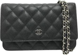 Chanel Pre-owned Leather chanel-bags - Dames - Vintage Schoudertas - Zwart - ONE Size - Vintage