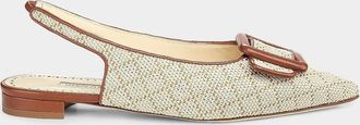 Manolo Blahnik Maylurabi Diamond-Pattern Slingback Pumps