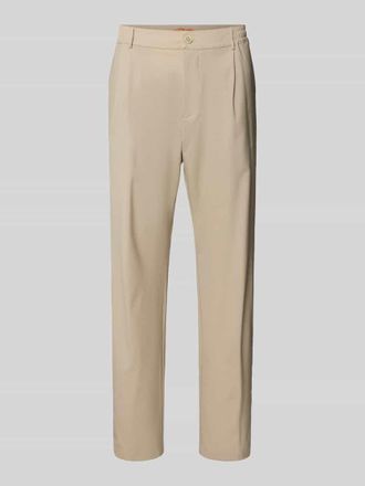 Cruna Hose aus Schurwolle-Mix mit franz&ouml;sischen Eingrifftaschen in Beige, Gr&ouml;&szlig;e 52