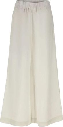 Jcsophie Wijde broek - Dames - Wijde Broeken - Wit - XL - Linnen - Broeken