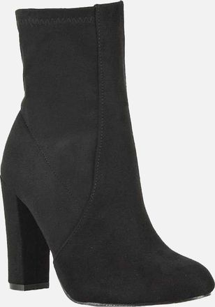 XY London Womens XY London Womens/Ladies Margot Side Zip High Block Heel Ankle Boots - Black - Size: 4