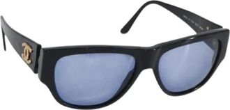 Chanel Pre-owned Accessories, female, Black, Size: ONE SIZE Pre-owned Plastic Sunglasses