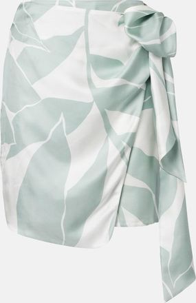 Max Mara Strano printed silk twill miniskirt