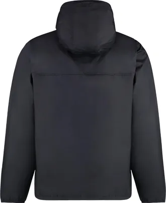 K-Way Mens Claude Hooded Nylon Jacket Black Polyamide Raincoats Coat
