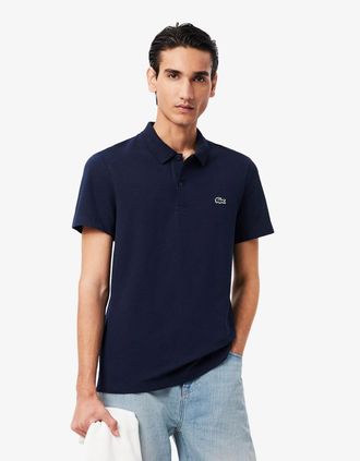 Lacoste Mens Lacoste Short Sleeved Mens Polo Shirt - Navy Blue 166 - Size: 38