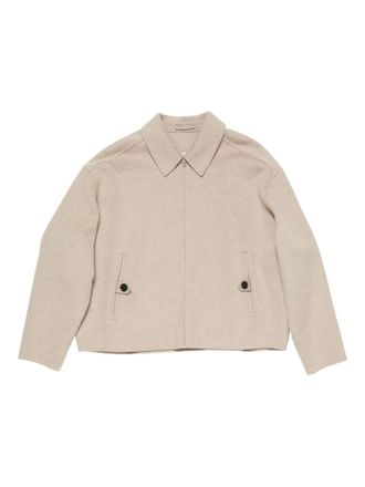 Acne Studios zip-front jacket - men - Cashmere/RWS Wool/Recycled Wool/Viscose - 44 - Neutrals