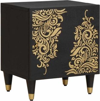 vidaXL Cabinet De Noche Con Puerta Negro 40 X 33 X 46 Cm Vidaxl