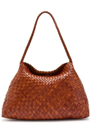 Dragon Diffusion Santa Maria Woven Leather Shoulder bag - Tan - One Size