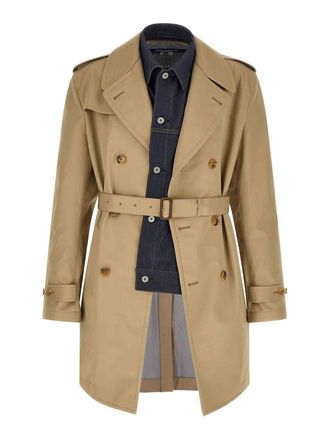 Junya Watanabe Denim Insert Trench Coat