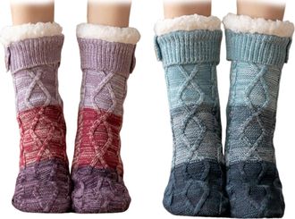 Generic 2026New Knitted Thick Slipper Home Socks,Womens Winter Non Slips Super Soft Warm Cozy,Womens Knitteds Home Socks,Women Knitted Thick Non-Slips Sockses