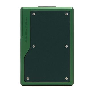 Piquadro Accessoires, Heren, Groen, ONE Size, Leer, Modulaire Aluminium en Lederen Mag Safe Kaarthouder